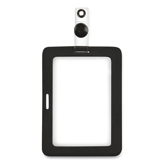 Cosco MyID - Soporte para tarjetas de identificación y tarjetas llave, goma, Negro
