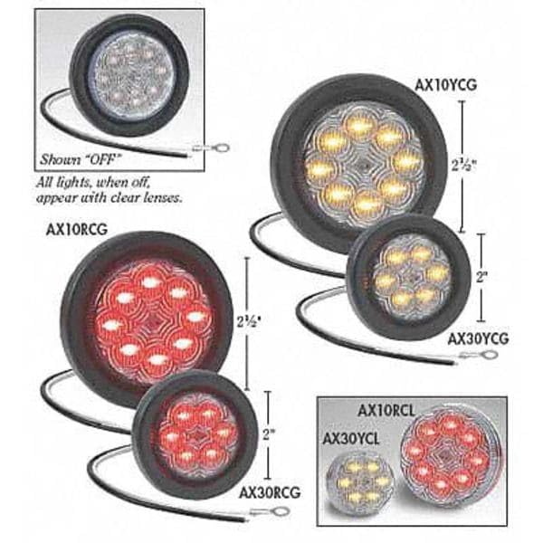 Maxxima Luz LED Redonda Ámbar 2.5 Pulgadas M16280YCL