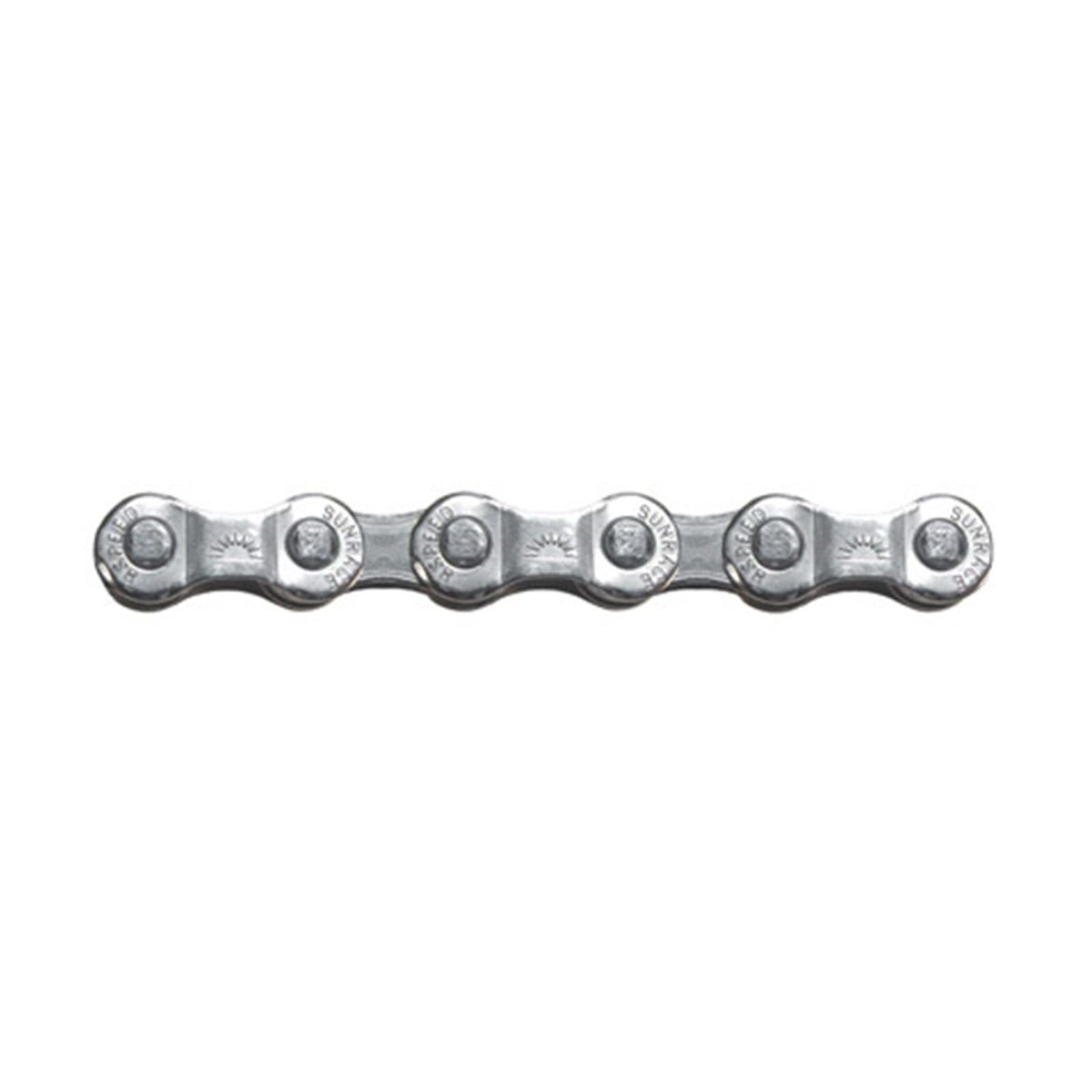 SunRace CNM84 Cadena 8 Velocidades 116 Eslabones 1/2x3/32 Gris con Candado