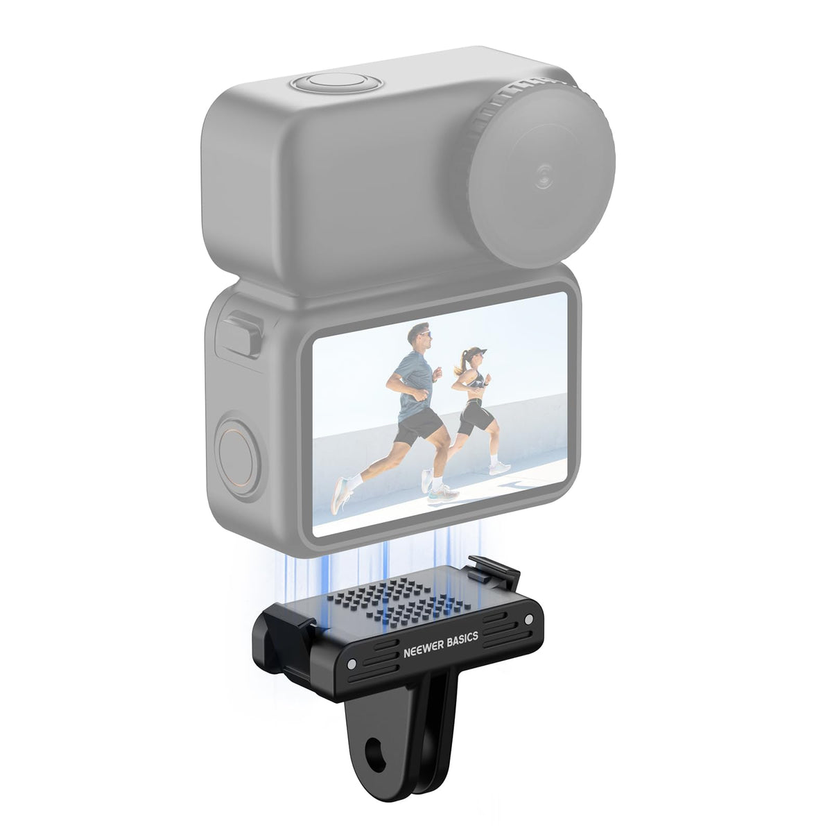 NEEWER Basics Magnetic Quick Release Mount Adapter Adaptador Compatible con dji Osmo Nano,Soporte Base Fuerte Magnética Doble Dirección para Cámara Acción Accesorios,para Grabación Video Vlogs, AC057