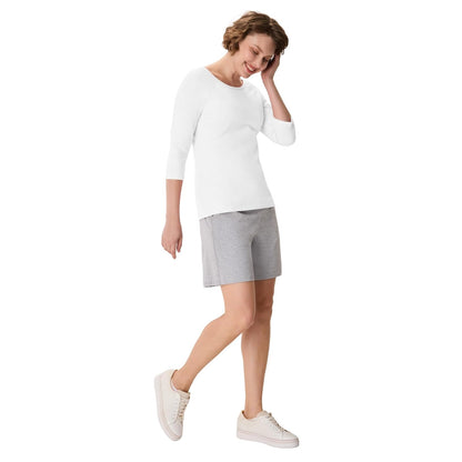 Hanes Playera de Manga raglán de algodón elástico Camisa para Mujer