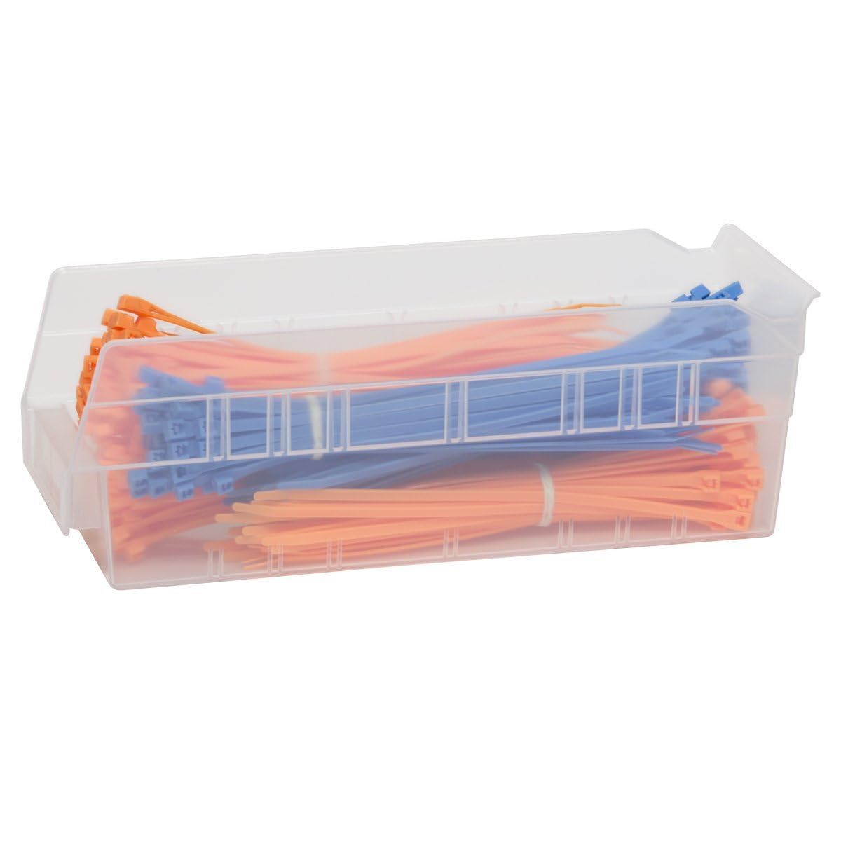 Akro-Mils 30120 12-Inch by 4-Inch by 4-Inch Clear Plastic Nesting Shelf Bin Box, 24-Pack