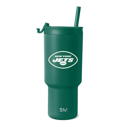 Simple Modern Termo de 30 Onzas con Tapa Abatible y Popote - MERCANCÍAS - New York Jets