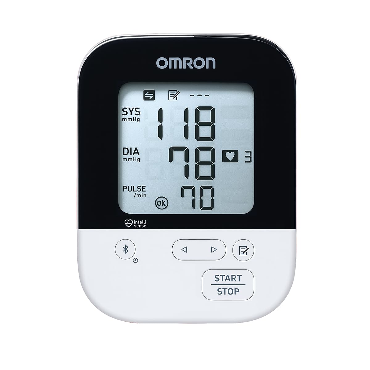 OMRON Baumanómetro digital de brazo 7156T con Bluetooth y brazalete Intelli Wrap