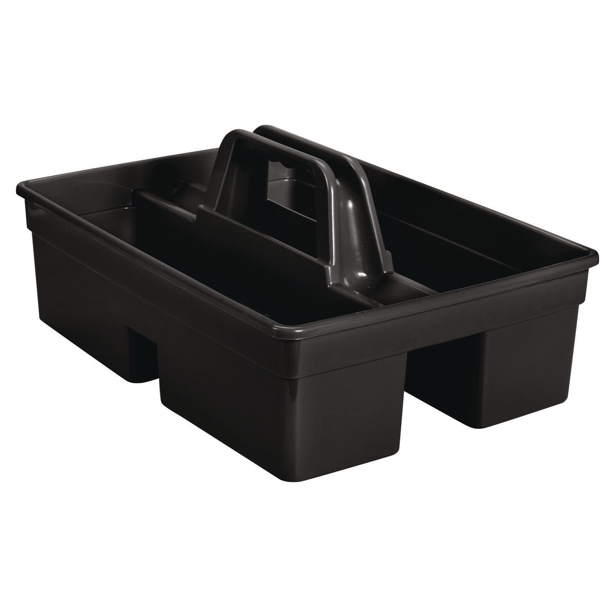 Rubbermaid Commercial Products – Organizador de Transporte Executive con Divisiones, Transporta Herramientas y Artículos de Limpieza, Asa Ergonómica, Se Adapta a Carros de Limpieza, Negro 1880994