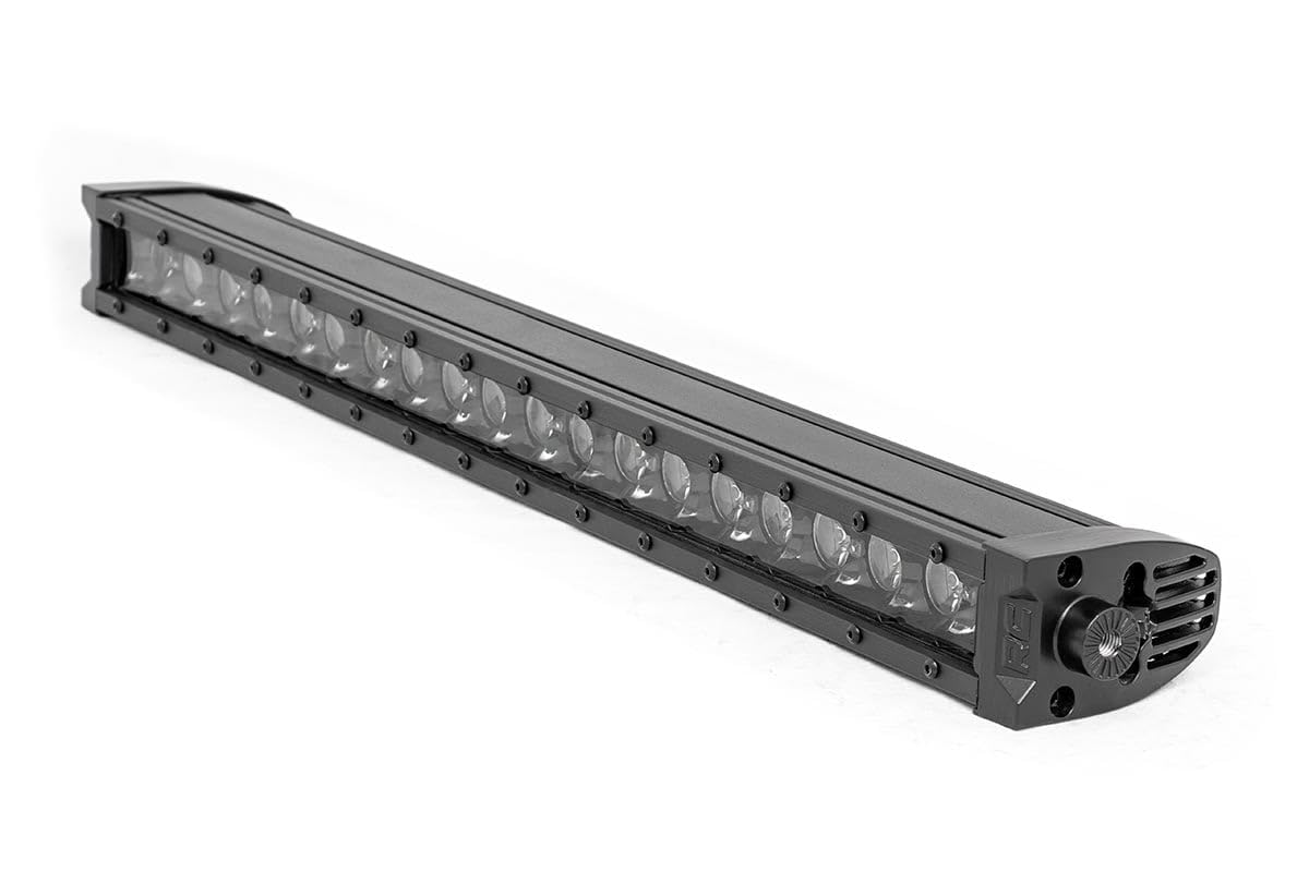 Rough Country - Barra de luz LED de 20 Pulgadas con DRL ámbar - 100 W, 7200 lúmenes, Impermeable, Haz de Foco para Todoterreno