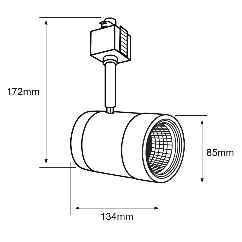 Tecnolite Lámpara de interior Spot LED para riel, 22 W, Luz suave cálida
