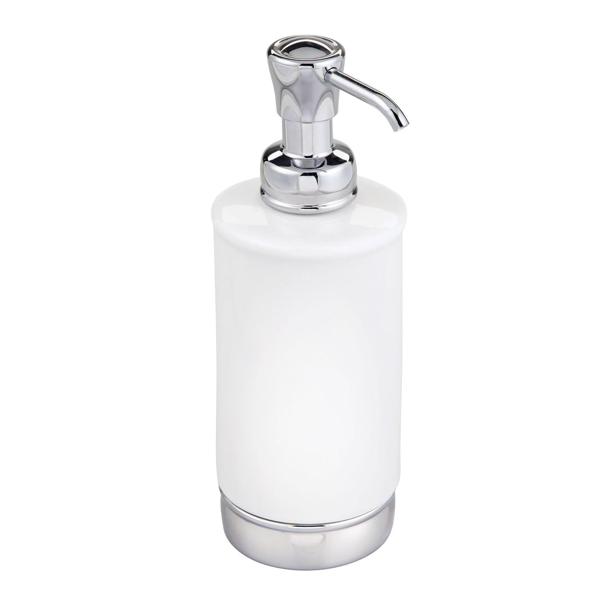 InterDesign iDesign - Dispensador de jabón para baño o Cambiador, sostiene jabón de Manos o Platos, Color Blanco