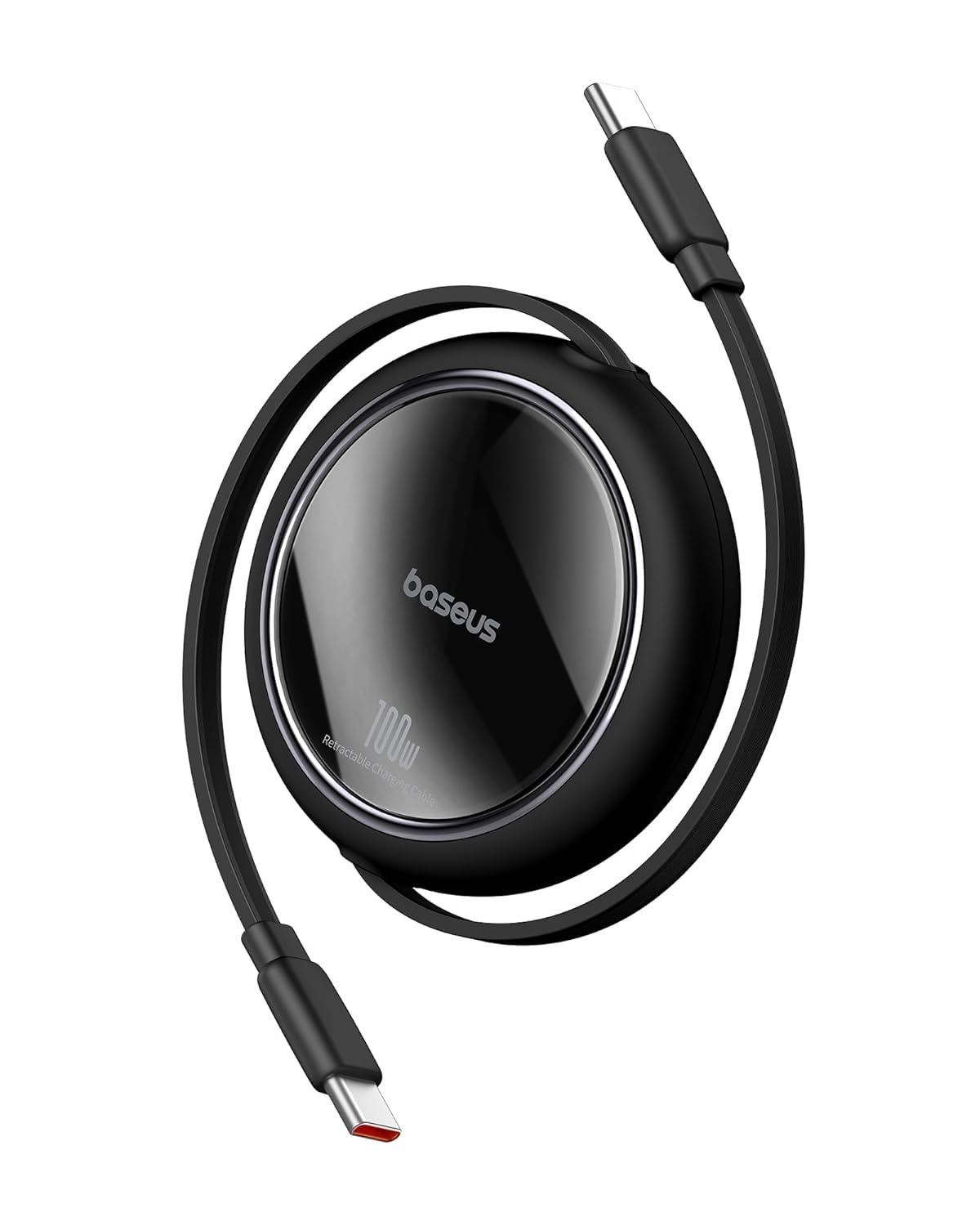 Baseus Mini Cable USB-C de Carga Retráctil 100W - Negro