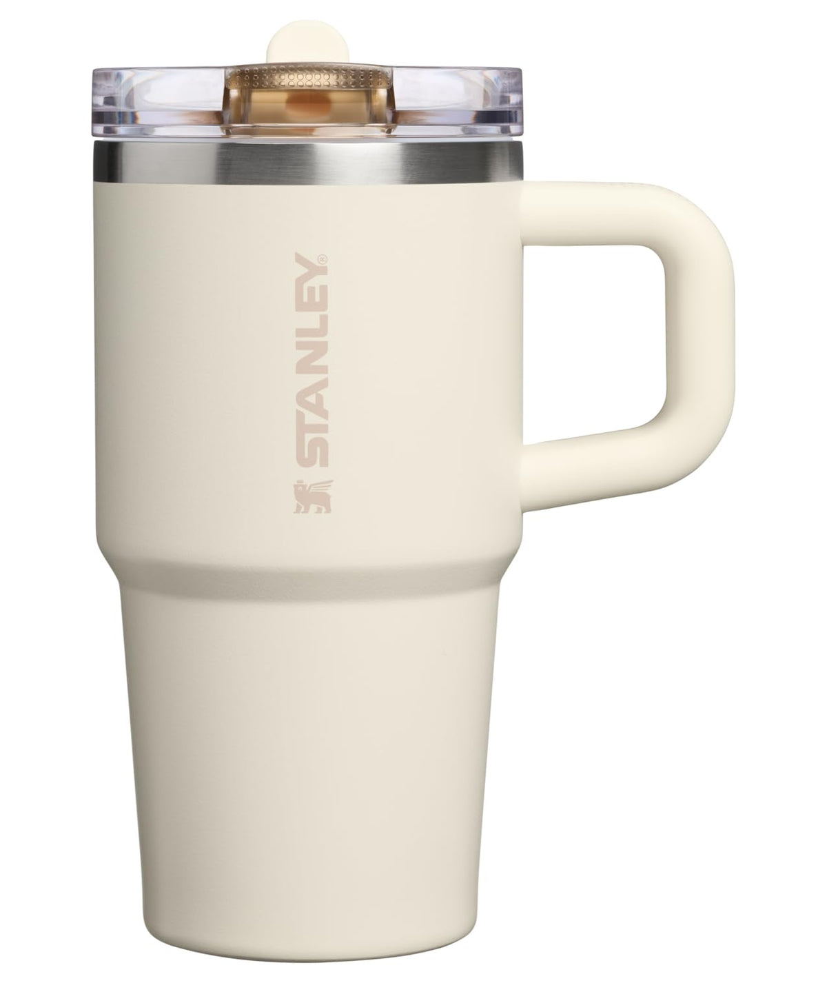 Stanley Quencher ProTour Vaso Térmico con Popote Abatible, Acero Inoxidable - 20 Ounces - Crema