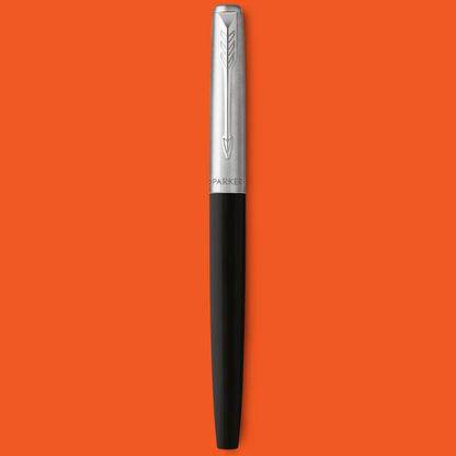 Parker Jotter Originals Fountain Pen, Classic Orange Finish, Medium Nib, Blue & Black Ink