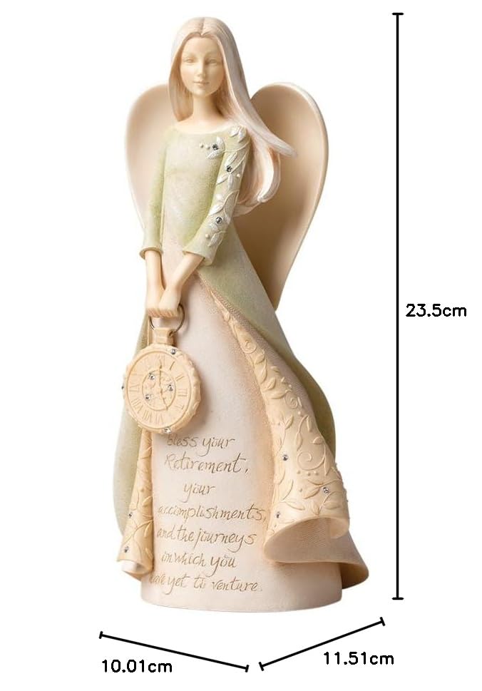 Enesco 4036736 Foundations Retirement Angel Figurine, 9.25-Inch