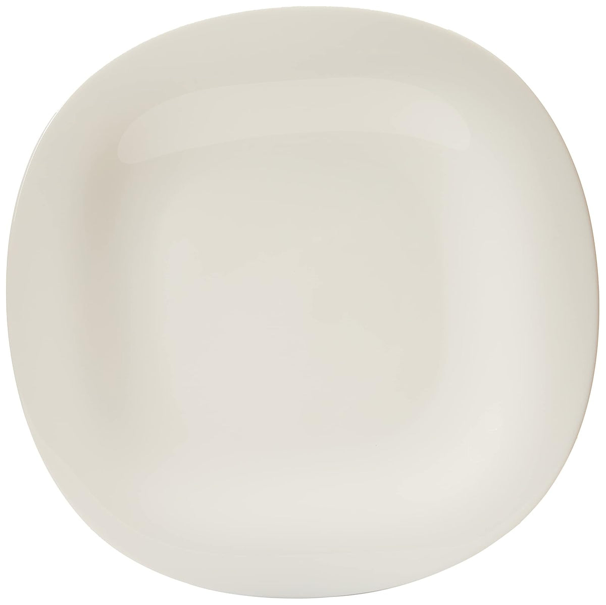 Luminarc - Juego de 4 Platos Carine Trinche Plato Blanco de Opal Modernos Servicio Mesa Elegante