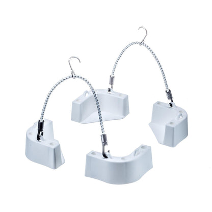 Attwood 14137-7 Kit de montaje para enfriador, 4 piezas de esquina, 2 correas elásticas de conexión rápida, resistente a la corrosión