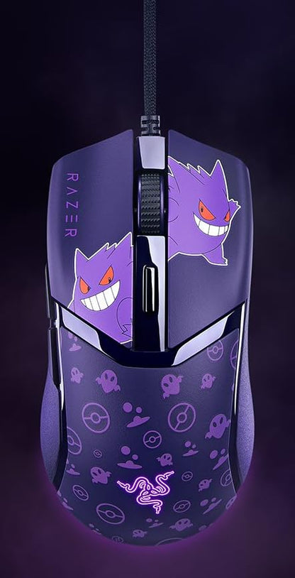 Razer Cobra Gengar Edition - Ratón para Juegos Ligero con Cable - Sensor 8500 dpi - 58g - Interruptor óptico 3th Gen - Iluminación cromada - Cable Speedflex - PC/Mac | Pokémon Gengar