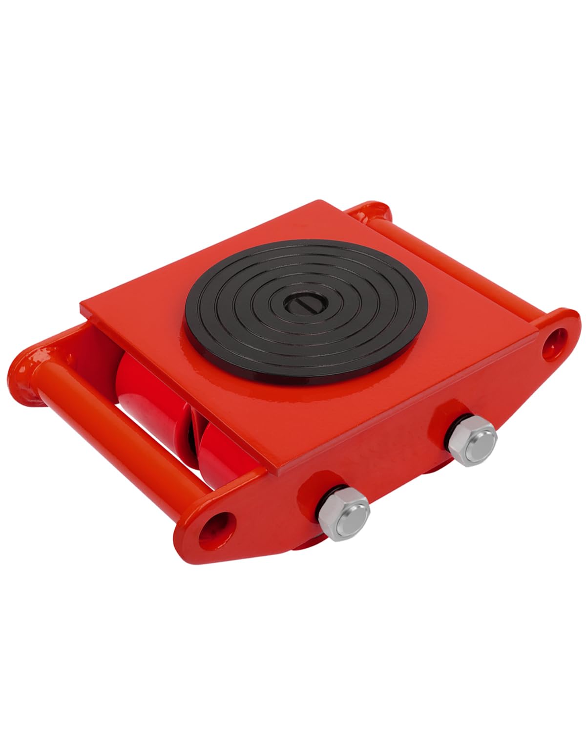FAHKNS Machinery - Patines de maquinaria de Alta Resistencia, Patines de máquina 6T con Tapa de rotación de 360°, 4 Rodillos de Poliuretano para Equipos de mudanza Industrial de Alta Resistencia
