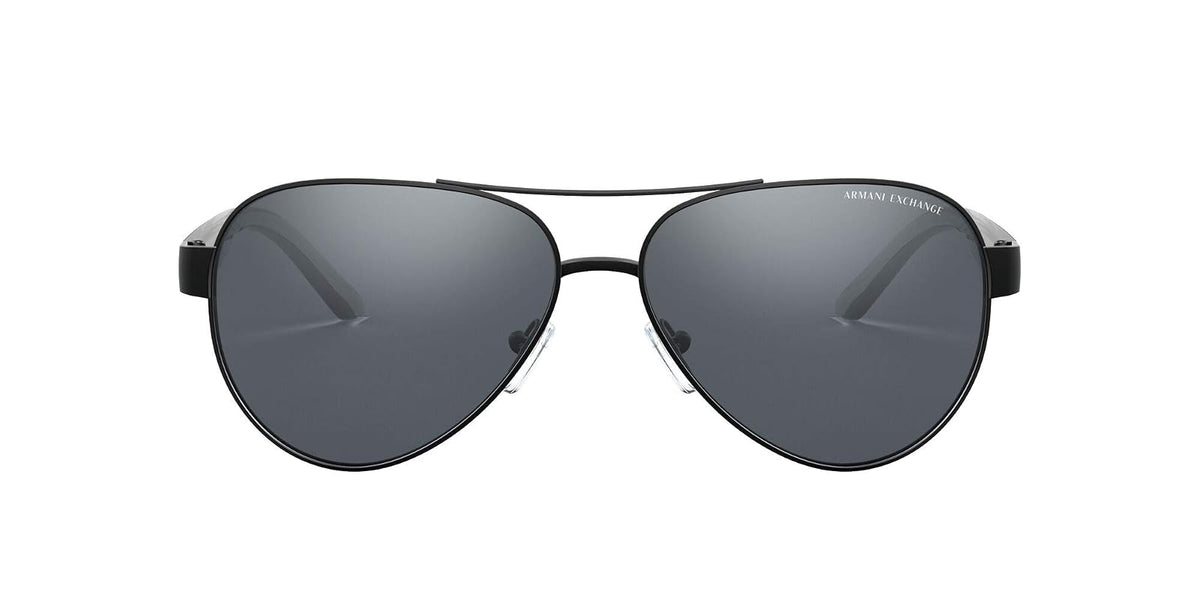 Armani Exchange AX2034S Lentes oscuros Hombre - Mediano a Grande - Negro - Gris Claro Negro Espejo