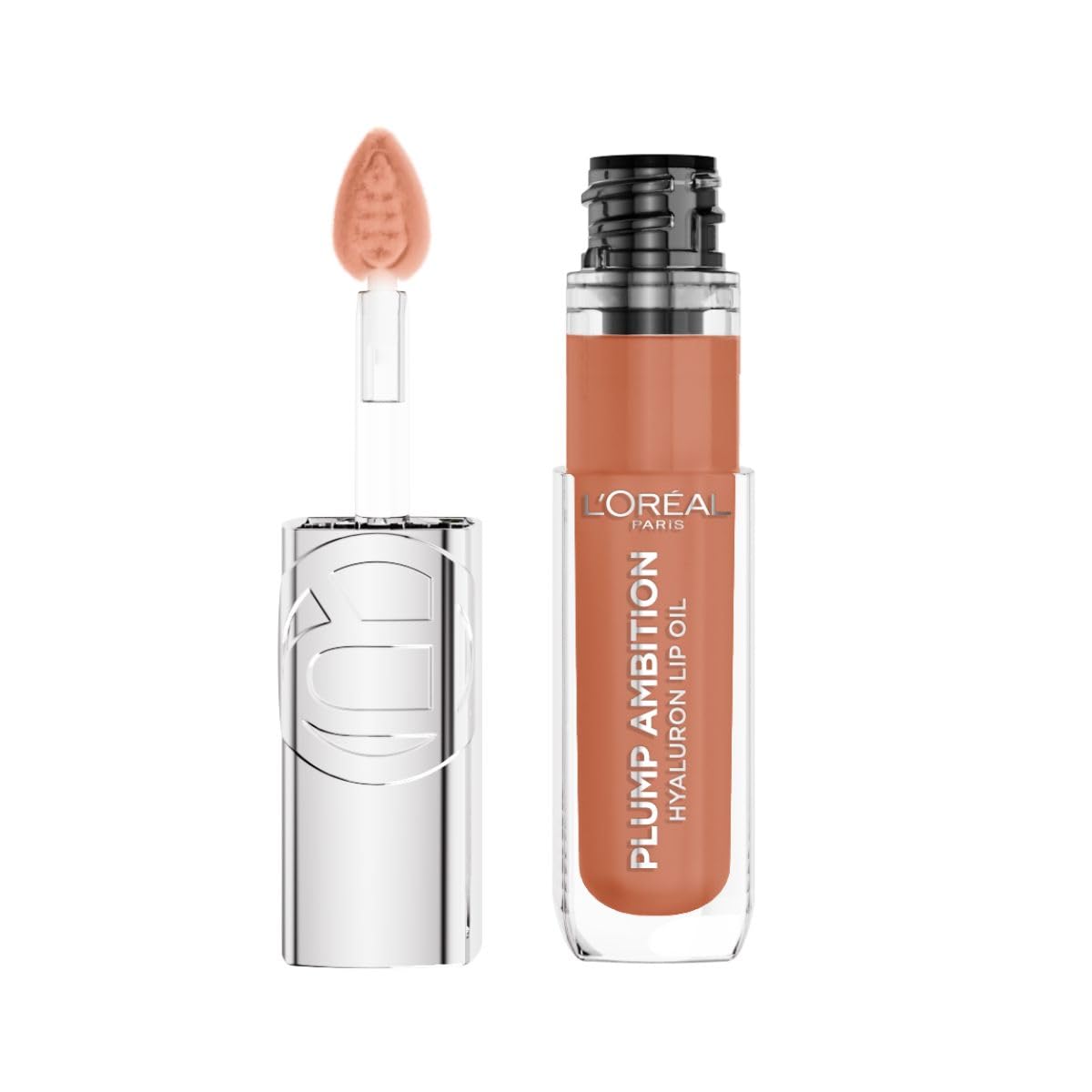 L'Oréal Paris Plump Ambition Lip Oil Voluminizador con Ácido Hialurónico, 5 ml - Latte Glace - Small