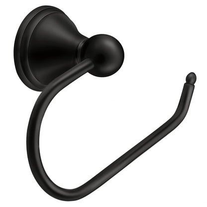 Moen Preston Collection Accesorios de Baño en Aluminio, Níquel y Negro - Mate negro - Soporte de papel higiénico