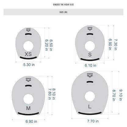 Arena Elite - Paleta de Mano Unisex para natación y Entrenamiento técnico, Equipo de natación para Hombres y Mujeres, 4 tamaños
