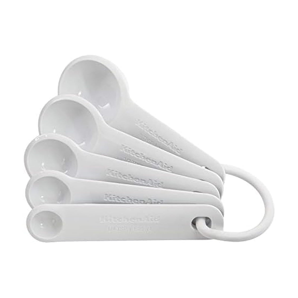 KitchenAid Juego de 5 cucharas medidoras, color blanco