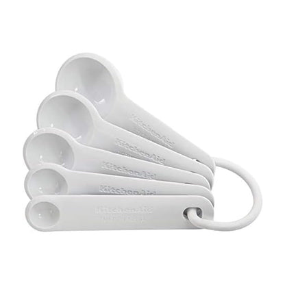 KitchenAid Juego de 5 cucharas medidoras, color blanco