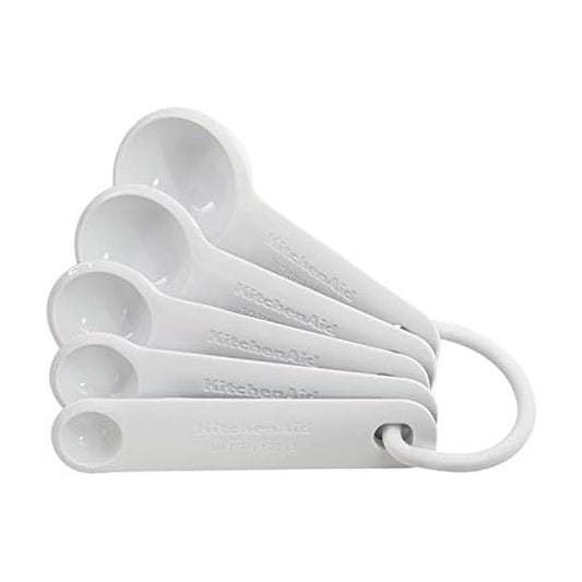 KitchenAid Juego de 5 cucharas medidoras, color blanco
