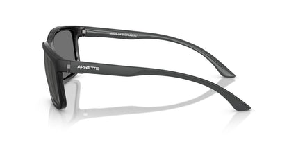 ARNETTE Men's An4359 Headlight Rectangular Sunglasses, Transparent Grey Matte/Shiny/Grey Mirrored Silver, 57 mm