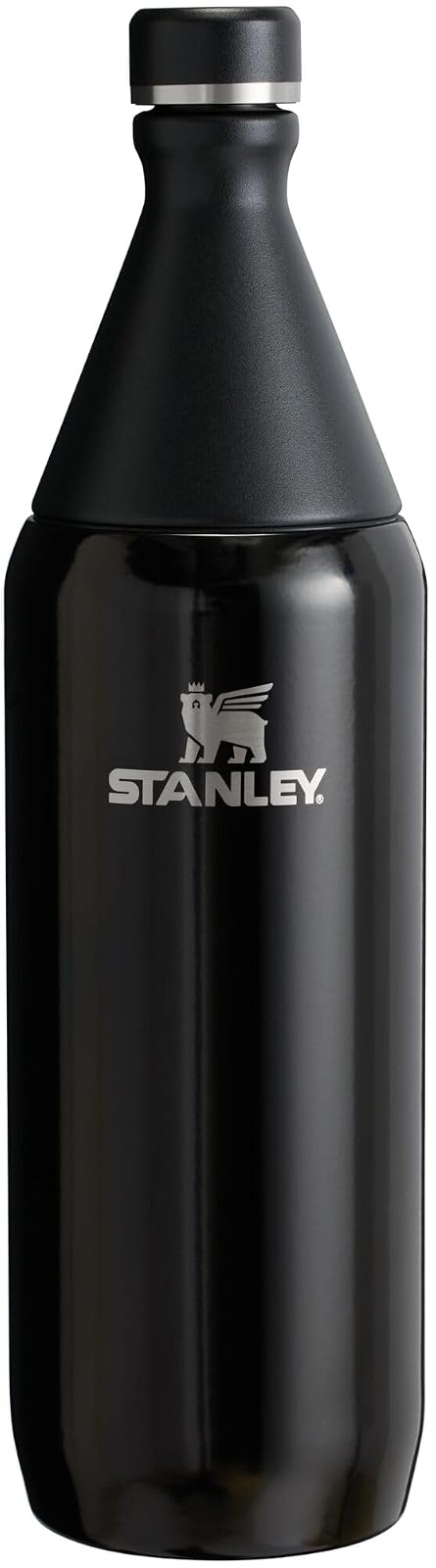 Stanley All Day Botella Delgada Aislada, 20 oz - Brillo negro - 34 onzas