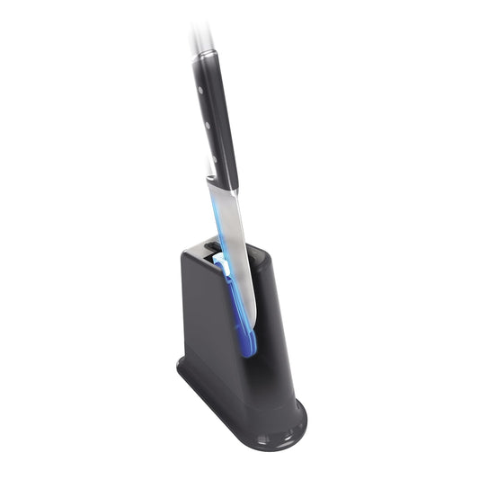 T-fal Cuchillo de Cocina Chef de 16.5cm, Incluye Bloque con Afilador incluido, Siempre afilado,Hoja de Acero Inoxidable, Color Negro, Eversharp Pro, K297S244