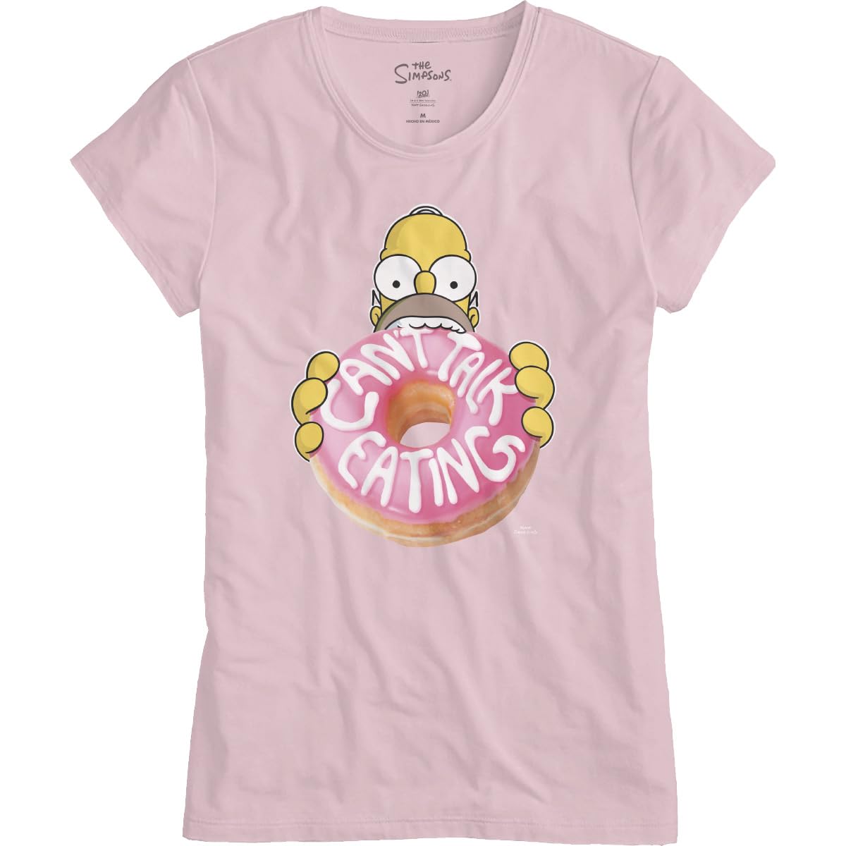 The Simpsons Homero Cant' Talk Playera Casual para Mujer Fit Regular