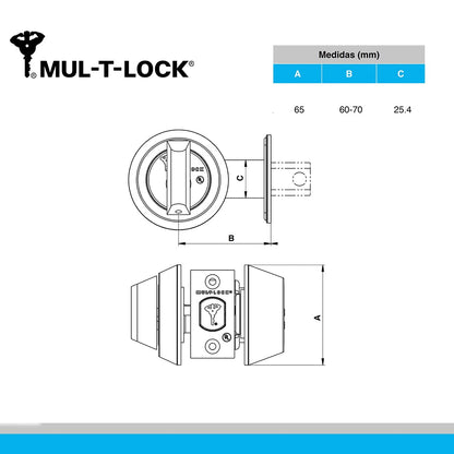 Cerrojo Multlock Modelo MT5 Alta Seguridad