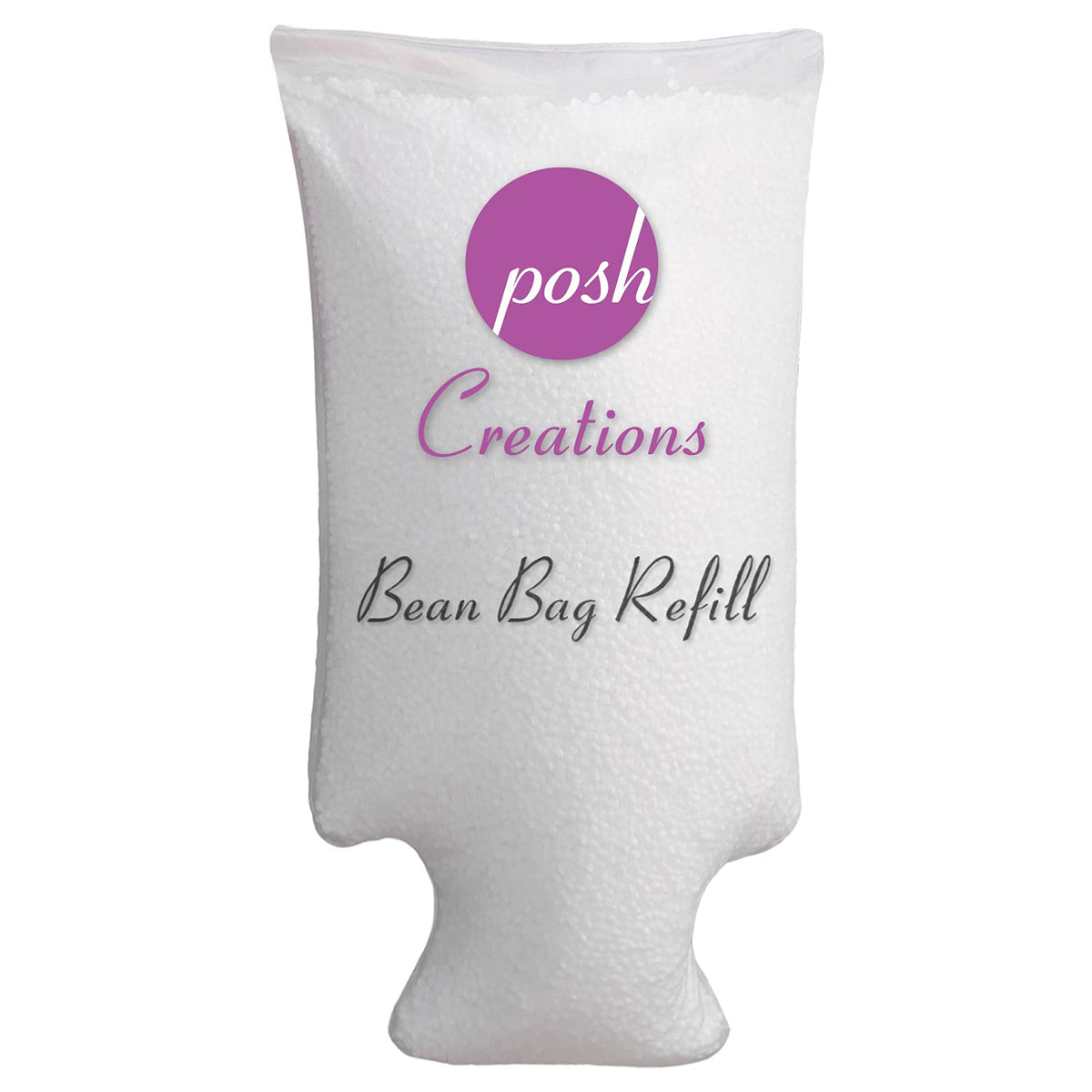 Posh Creations - Recambio para puf de Relleno, 100 L, Color Blanco con Boquilla EZ-Pour
