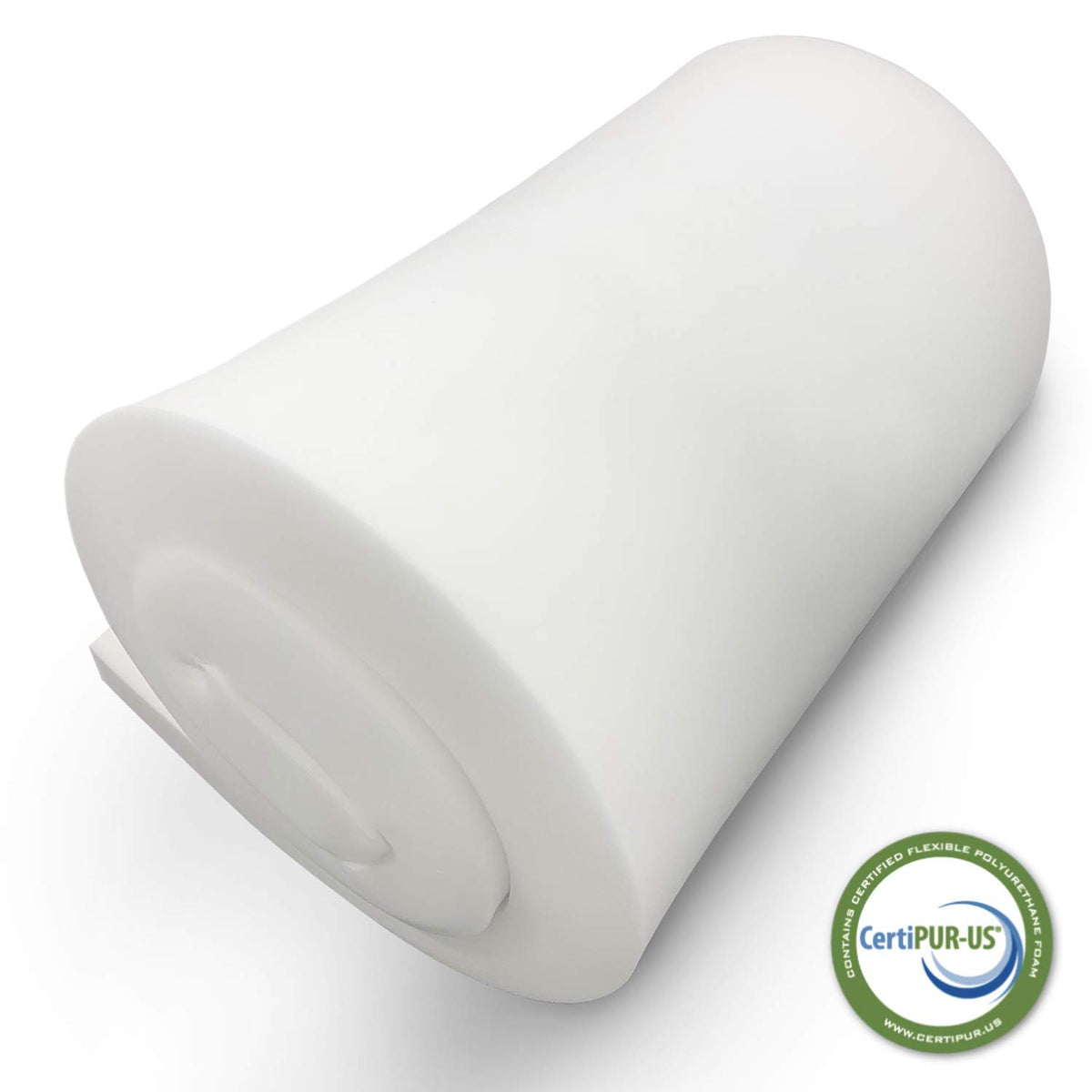 AK TRADING CO. Professional 2" Thick, 18" Wide X 72" Long Regular Density Upholstery Foam, White