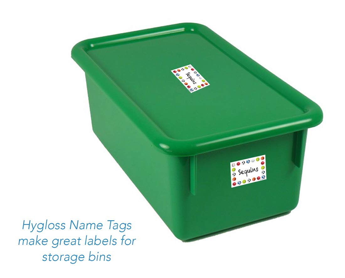 Hygloss Products Pelotas Deportivas Autoadhesivas para niños, 3.5 x 2.5 Pulgadas, Paquete de 36