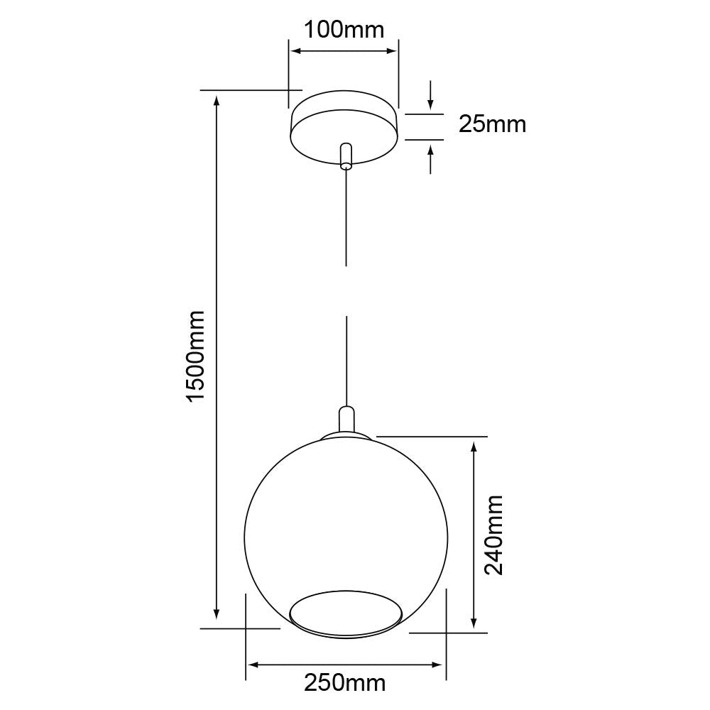 Tecnolite Lámpara Colgante Interior Decorativa E27, Cristal 3D 20CTL7422MVC3D