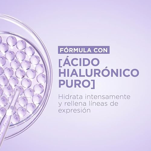 L'Oréal Paris Rutina facial hidratante Revitalift Ácido Hialurónico (2 piezas): Crema de día FPS20 50ml + Crema de noche 50ml. Hidrata y rellena líneas de expresión, para todo tipo de piel