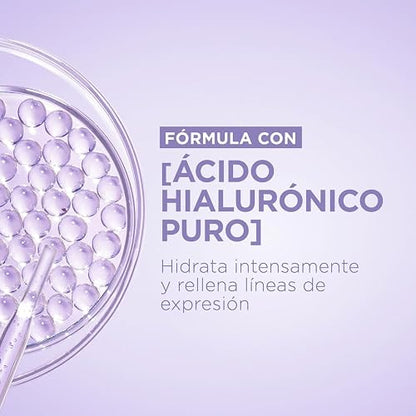L'Oréal Paris Rutina facial hidratante Revitalift Ácido Hialurónico (2 piezas): Crema de día FPS20 50ml + Crema de noche 50ml. Hidrata y rellena líneas de expresión, para todo tipo de piel