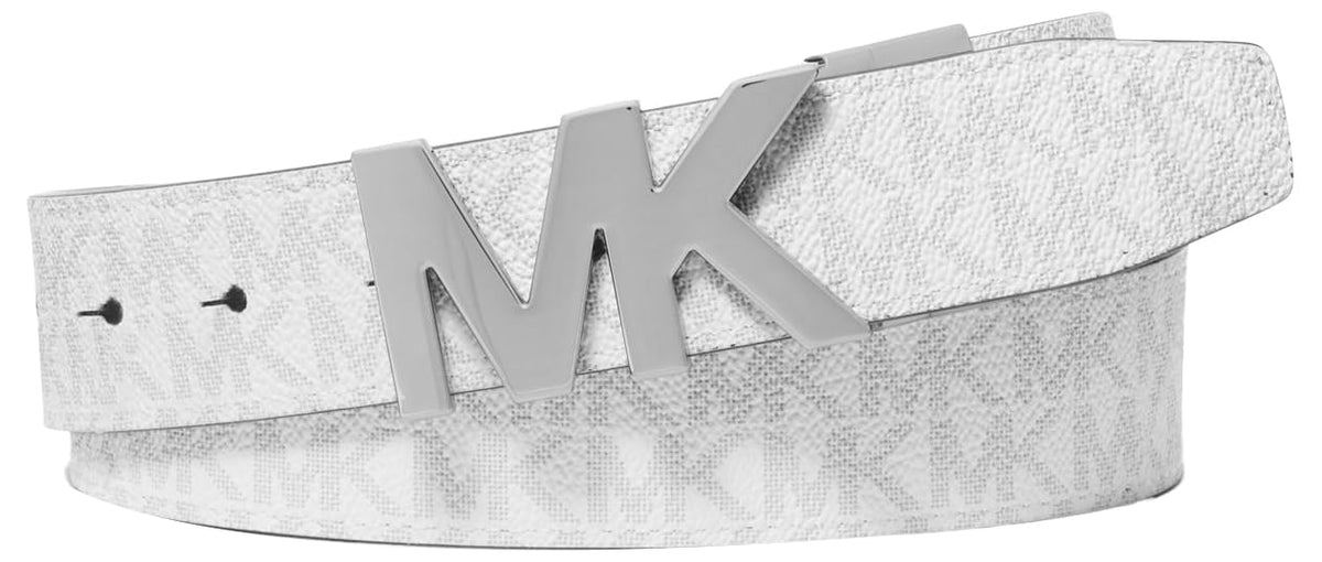 Michael Kors 34mm Rvs Mk Bckl Blt Cinturón Hombre - 36 - Blanco brillante