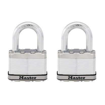 Master Lock Magnum Candado Laminado 2-1/2 Pulgadas con Llave - 2 Pack