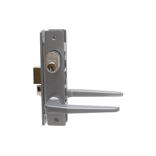 Phillips Cerradura Modelo Slim 549 Manija Delgada Perfil Aluminio Plata