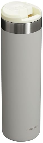Stanley AeroLight - Botella de tránsito de 20 onzas | Tapa de bloqueo para bebida | Botella de agua resistente a fugas o taza de café | Acero inoxidable ligero aislado | Sin BPA | Ceniza