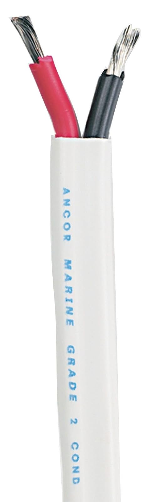 ANCOR MARINE GRADE Duplex y Triplex Alambre - 30.5 m - 18 AWG, Dúplex plano - Negro - Rojo
