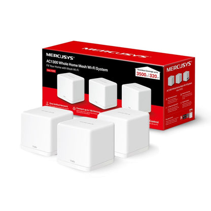 Mercusys Halo H50G Sistema WiFi Mesh AC1900, 3 Piezas - WiFi5 AC1300 Gigabit Paquete de 3