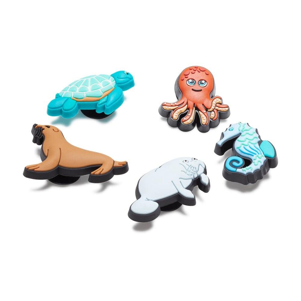 Crocs Jibbitz Charms Animal 5 paquetes | Jibbitz para Crocs dijes para zapato para Unisex adulto - Sea Creatures - Talla única