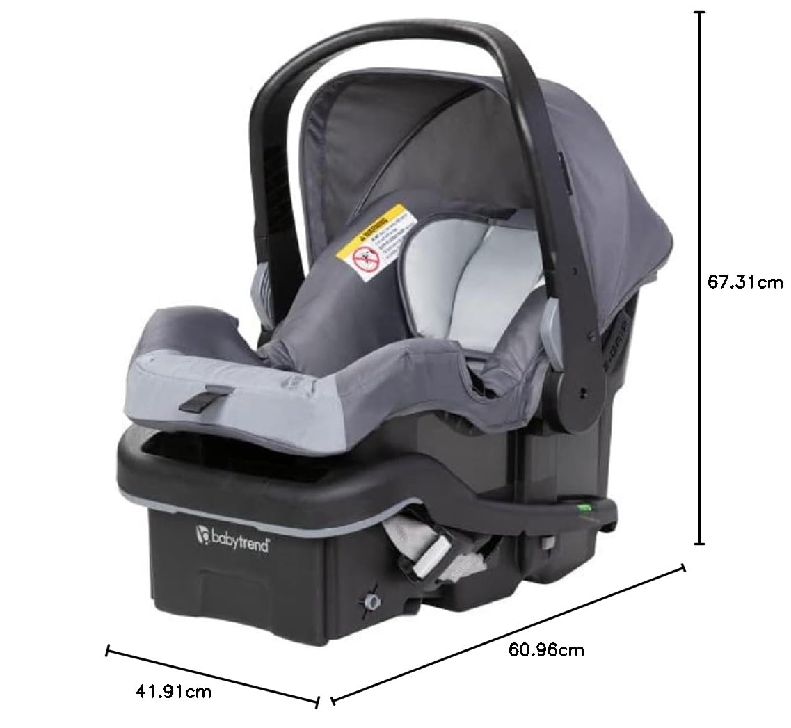 Baby Trend EZ-Lift 35 PLUS Asiento de Automóvil para Bebés hasta 13.6 kg, Ultra Grey
