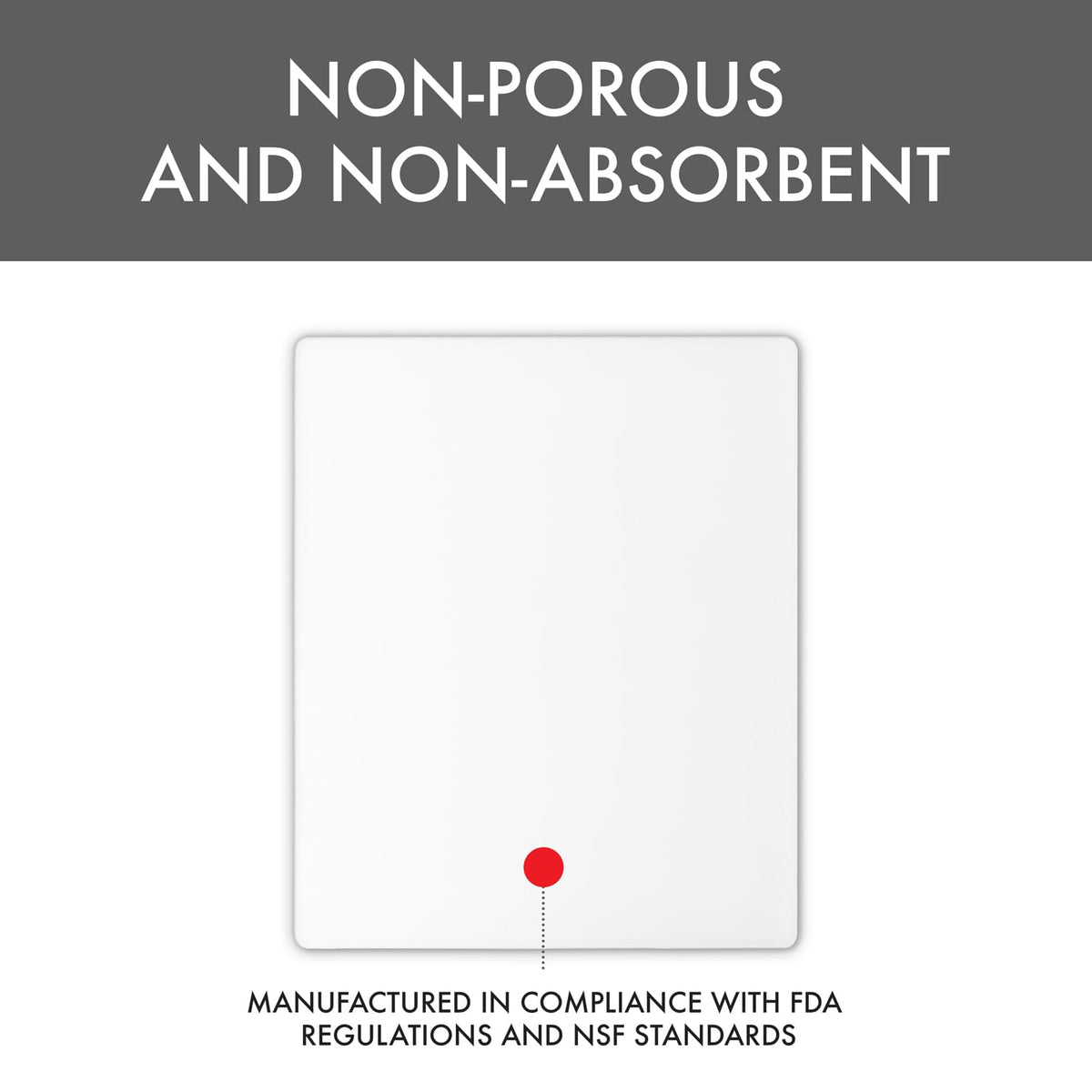 Dexas NSF Polysafe - Tabla de cortar con asa, 14 x 17 pulgadas, color blanco