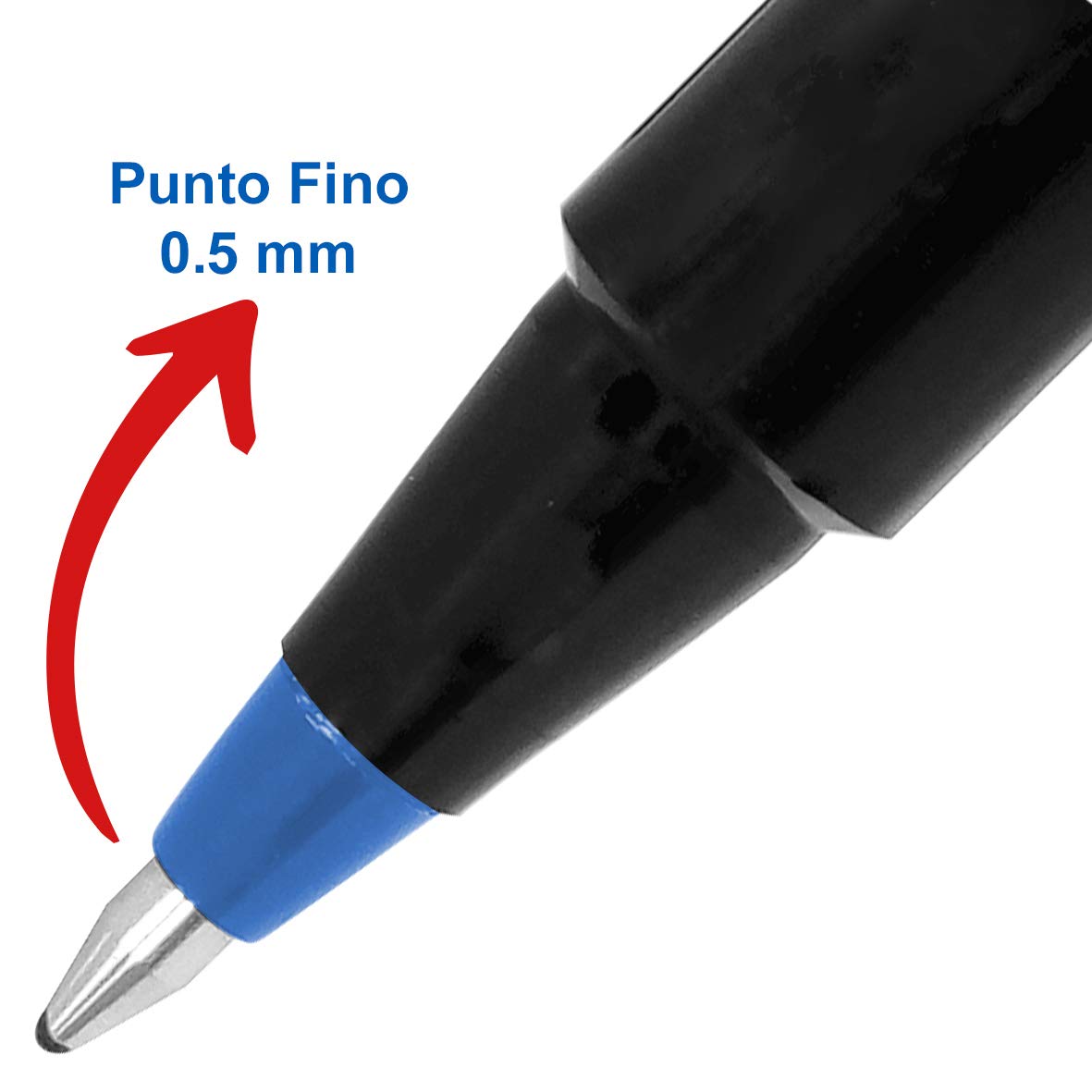 Uni-Ball Bolígrafo Antifraude Deluxe Roller Punto Ultrafino .5mm, 6 Piezas Color Azul 305.Ub155Az