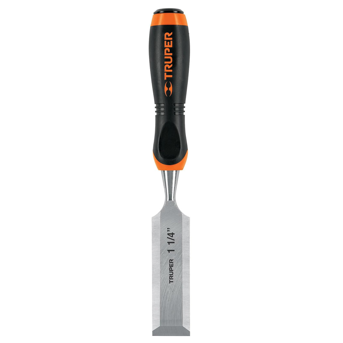Truper Formón de Acero al Cromo Vanadio, Mango Ergonómico - 1 1 - 4"