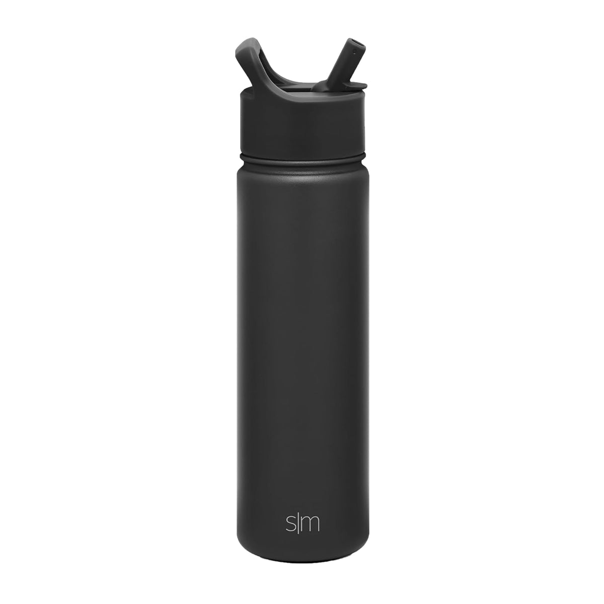Simple Modern Summit Botella de Agua con Popote y Asa - 650.62 ml - Negro